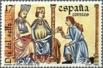 Stamps Spain -  ESPAÑA 1986 2857 Sello Nuevo Día del Sello Correo de los ricos hombres Cantigas Alfonso X el Sabio