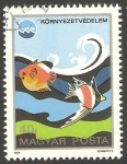 Stamps : Europe : Hungary :  proteccion del medio ambiente, peces