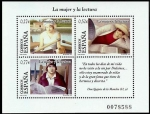 Stamps Spain -  ESPAÑA 2004 4060 Sellos Nuevos HB La Mujer y la Lectura de Fabio Hurtado ** MNH