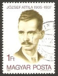 Stamps Hungary -  Attila Jozsef, poeta