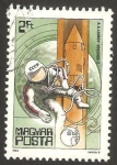 Sellos de Europa - Hungr�a -  2816 - 25 Anivº de la navegación espacial, Leonov y Voskhod 1