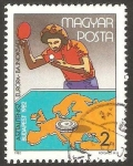 Stamps Hungary -  2805 - Campeonato europeo de tenis de mesa, en Budapest