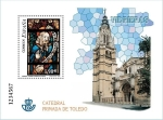 Stamps Spain -  ESPAÑA 2004 4132 Sellos Nuevos HB Vidrieras Catedral Toledo Imagen Santiago Mayor y Vista ** MNH