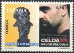 Sellos del Mundo : Europa : Espa�a : ESPAÑA 2010 4553 Sello Nuevo Premios Goya Película Celda 211 Luis Tosar ** Espana Spain Espagne Spag