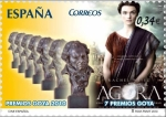 Stamps Spain -  ESPAÑA 2010 4554 Sello Nuevo Premios Goya Película Agora ** Espana Spain Espagne Spagna Spanje