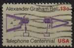 Stamps United States -  USA 1976 Scott 1683 Sello Centenario del Teléfono Alexander Graham Bell usado