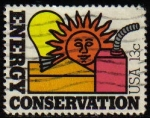 Stamps United States -  USA 1977 Scott 1723 Sello Conservacion de la Energía usado