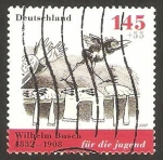 Stamps Germany -  wilhelm busch, caricaturista y poeta