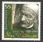 Stamps : Europe : Germany :  max planck, teoría cuántica, nobel de química