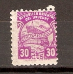 Stamps Uruguay -  BARCO  Y  TREN