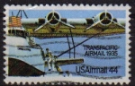 Sellos del Mundo : America : Estados_Unidos : USA 1985 Scott C115 Sello Vuelos en el Pacífico Avión usado
