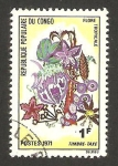Sellos de Africa - Rep�blica del Congo -  flor tropical