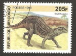 Sellos del Mundo : Africa : Rep�blica_del_Congo : animal prehistórico, scutellosaurus