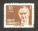 Stamps : America : Turkey :  mustafa kehal ataturk