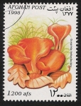 Stamps Asia - Afghanistan -  SETAS-HONGOS: 1.100.025,00-Guepinia helvelloides 
