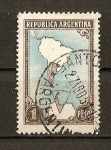 Sellos de America - Argentina -  Mapa de Argentina.