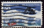 Stamps United States -  USA 1991 Scott C130 Sello Antartida Tratado Antartico usado