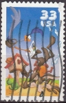 Stamps United States -  USA 2000 Scott3391 Sello Warner Bros Correcaminos y Wile Coyote usado 33c