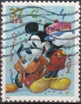 Stamps United States -  USA 2005 Scott3912 Sello Disney Mickey Mouse y Pluto usado 37c