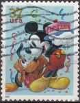 Sellos de America - Estados Unidos -  USA 2005 Scott3912 Sello Disney Mickey Mouse y Pluto usado 37c