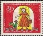 Stamps Germany -  ALEMANIA BERLIN 1964 Scott 9NB27 Sello Nuevo Escenas de La Bella Durmiente