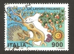 Stamps Italy -  el trabajo en Italia, la agricultura