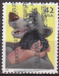 Stamps United States -  USA 2008 Sello Disney El Libro de la Selva Mowgli y Baloo usado 42c