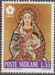 Stamps Europe - Vatican City -  VATICANO 1970 Scott 481 Sello Nuevo Expo Osaka Japon Virgen Japonesa y el Niño MNH 55L