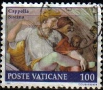 Sellos de Europa - Vaticano -  VATICANO 1991 Scott 871 Sello Pintura de la Capilla Sixtina Eleazar Usado Vatican City
