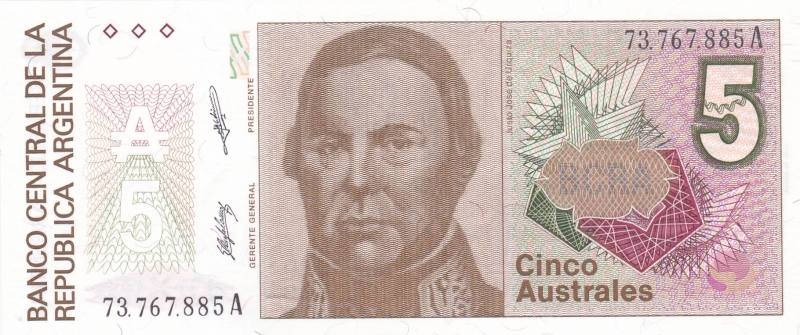 BILLETE DE ARGENTINA- Justo Jos� de Urquiza
