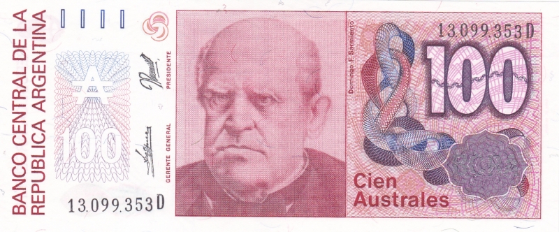 BILLETE DE ARGENTINA- Domindo F. Sarmiento