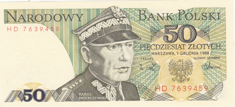BILLETE DE POLONIA- Karol Swierczewski