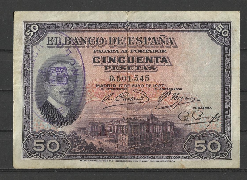 Segunda Republica./ Emision 17 mayo 1927