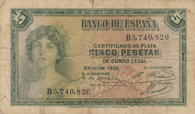 Alegor�a-Certificado de plata E/1935