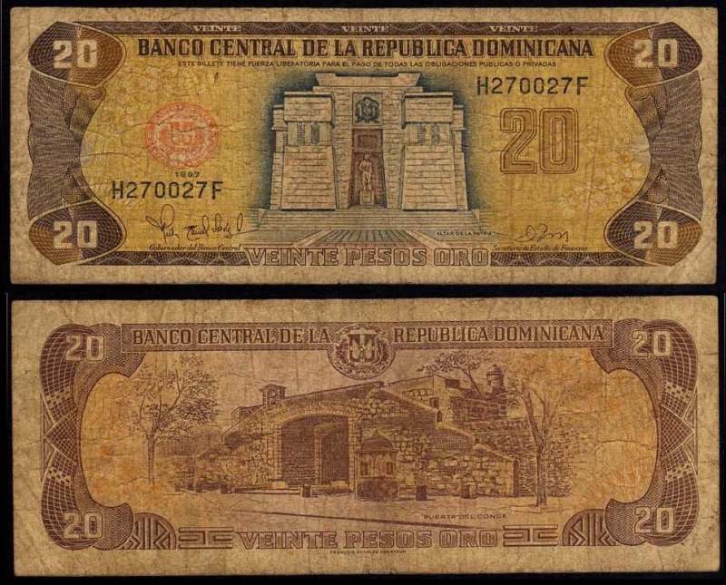 VEINTE PESOS ORO