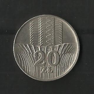 20 Zlotych / reverso