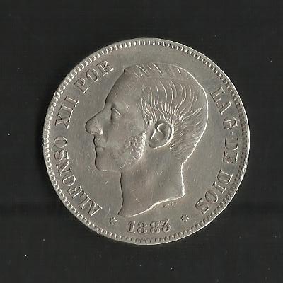 Alfonso XII / anverso / 1883