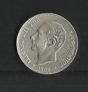 Alfonso XII / anverso / 1882