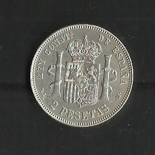 Alfonso XII / reverso./ 1882