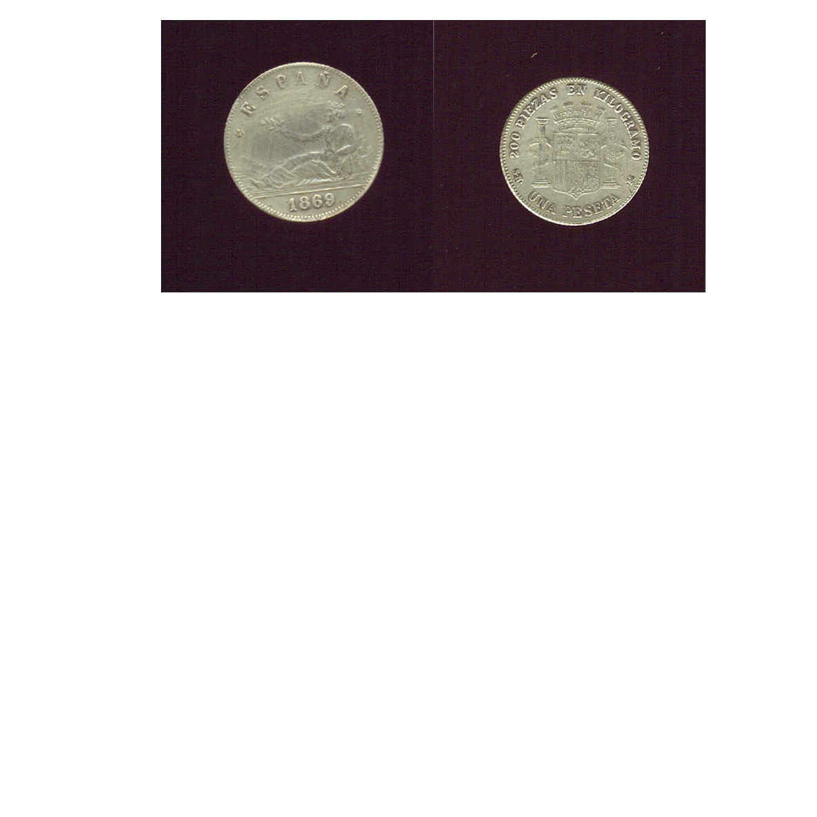 1 peseta 1869