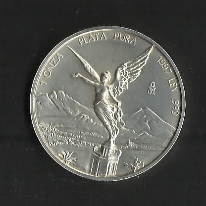 Serie Libertad / Onza Troy de Plata / anverso 