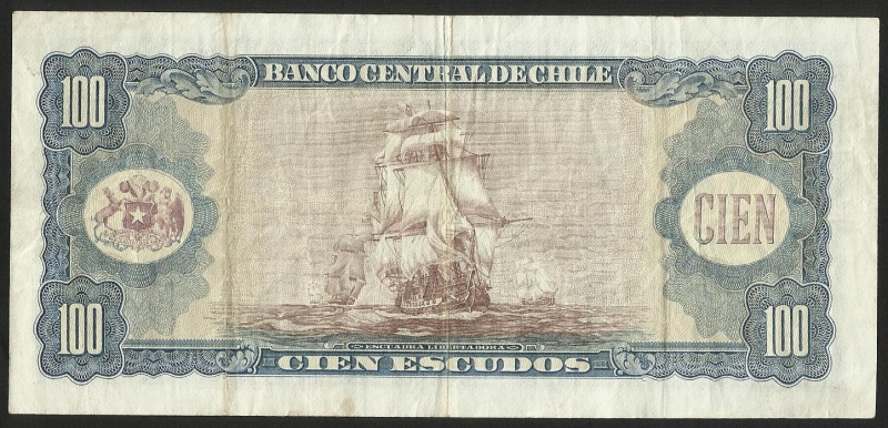 CIEN ESCUDOS - BANCO CENTRAL DE CHILE ( POSTERIOR)