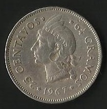 VEINTICINCO CENTAVOS  (CARA FRONTAL)