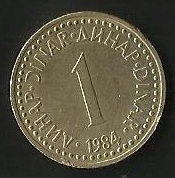 DINAR - R. SOCIALISTA DE YUGOSLAVIA (CARA FRONTAL)