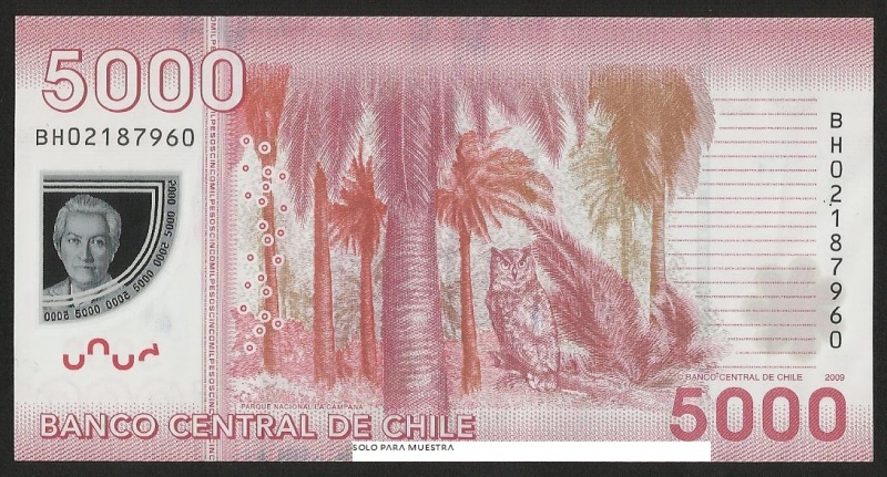 PARQUE NACIONAL LA CAMPANA - CINCO MIL PESOS