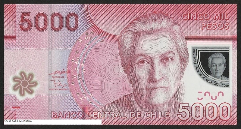 GABRIELA MISTRAL - CINCO MIL PESOS