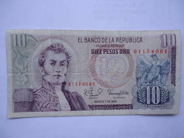 Banco de la Rep�blica-Diez Mil Pesos-El Precursor de la Independencia:Antonio Nari�o y el Condor de 