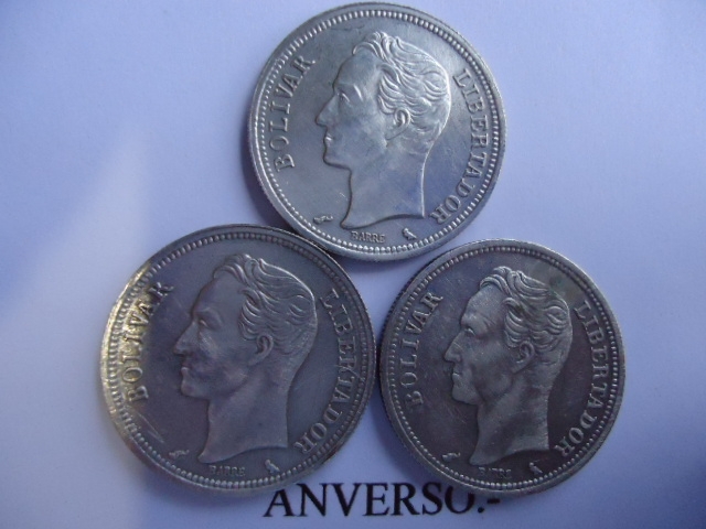 Tres Bol�vares de Plata -ley 8350. 