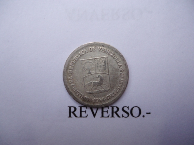 25 centimos (Medio) de Plata ley 8350. 