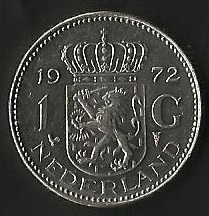 MONEDA NEDERLAND - REINA JULIANA (FRONTAL)